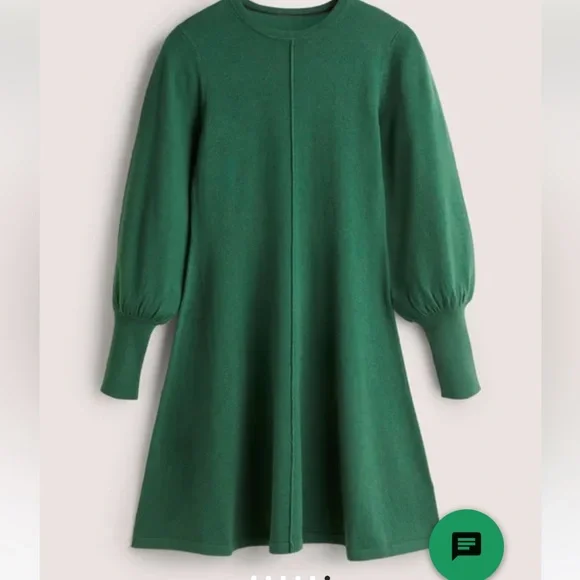 Boden dress mini fit and flare hunter green nwt 10 - Picture 1 of 7